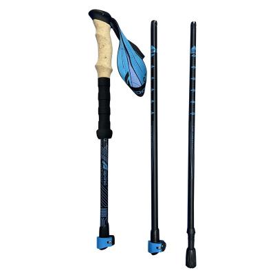 China EVA Aluminum 7075 EVA 16/14/12 mm Multifunctional Ultralight Carbon Hiking Stick for sale