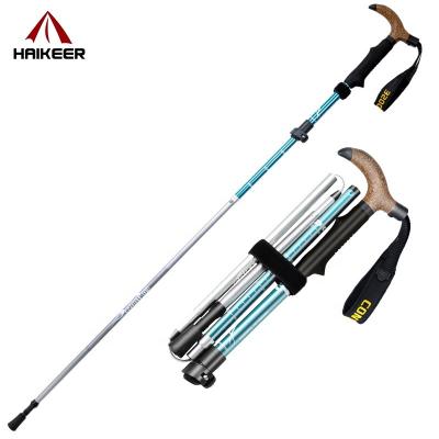 China Cork Grip Trekking Poles 7075 Custom Alpenstock for sale