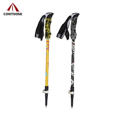 China 2020 Latest EVA 2 Section 16/14mm Folding Aluminum Hiking Poles For Kids Children With External Quick Lock for sale