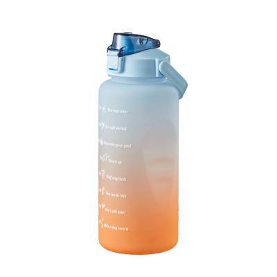 China Viable Customize OEM/ODM Large Capacity 2000Ml Fitness Gym Sports Plastic Motivational Water Bottle Bpa Free Water Jug for sale