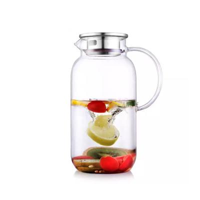 China High borosilicate 2022 fashionable hot sale glass water pitcher 2500ml water pitcher glass pitcher glass jug for sale