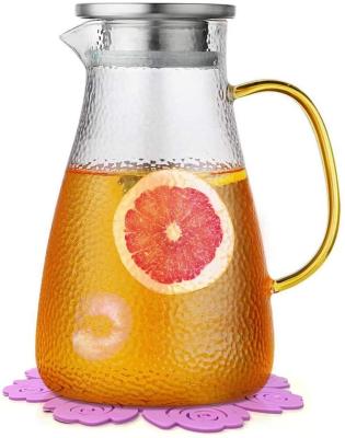 China 2022 Fashionable Hot Sale Glass Water Pitcher Large Glass Water Jug Jug 2500ml Water Jug for sale