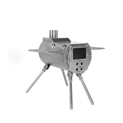 China Outdoor Product Folding Stainless Steel Tent Wood Stove for sale