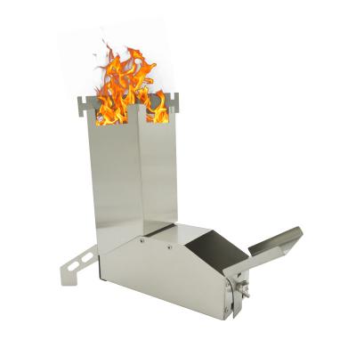 China Modern Best Selling Portable Travel Wood Rocket Stove Outdoor Camping for sale