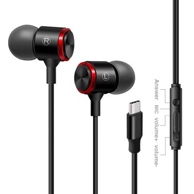 China In-Ear USB Type-C Metal Headphones With HiFi Sound Cable Control for sale