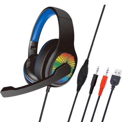 China Colorful LED Headband Lighting Stereo Luminous Earphone Computer Gaming Glowing Headset With Microphone for sale