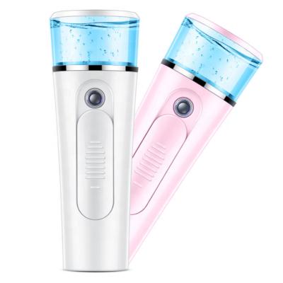 China Portable Handy DEEP CLEANING Facial Steamers Cool Mini Facial Steamer Nano Mist Jet Sprayer with Power Bank for sale