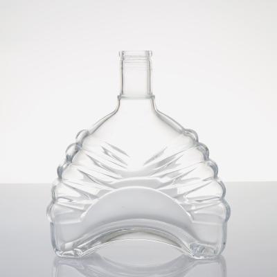 China 700ml Courvoisier Tequlia Round Beverage Bottle Jenever Bottle Glass Wine Bottles for sale