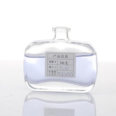 China High Empty Beverage Transparent 100ML Gin Glass Vodka And Whiskey Bottle Design With Cork for sale