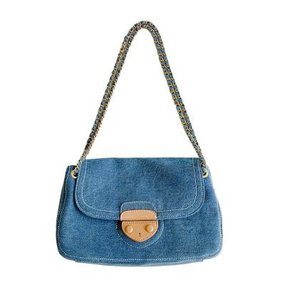 China Over the Shoulder Custom Bags New Arrivals Chain Under Sling Clutch Purse OEM Fashion Jeans Bags Wholesale Handbags Women for sale