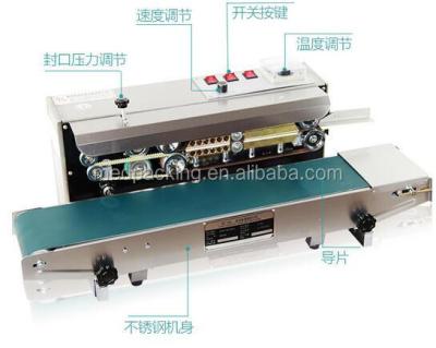 China SF-150 series continuous plastic film bag band heat sealer bag sealing machine for sale