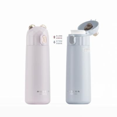 China X&W Vacuum Tumbler 12oz Double Wall Stainless Steel Eco-Friendly Insulated Water Bottle With Bounce Bear LID for sale