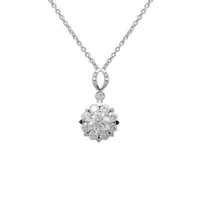 China CLASSIC 18k Real Gold With VVS Moissanites Fine Necklace Jewelry 18k Real Gold Necklace For Women for sale