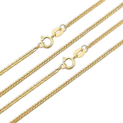 China Real 18K Thicker Solid Gold Fashion HOT Hip Hop 1.5mm Chopin Chain Necklace For Men And Women for sale