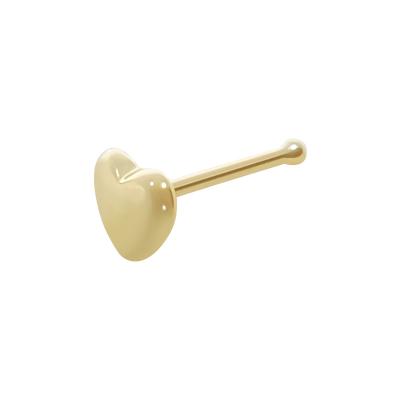 China Hot Sale Wholesale 14k AU585 Solid Gold Nail Bone Ear Stud Earring Body Jewelry Women FASHIONABLE Fine Jewelry Gift for sale