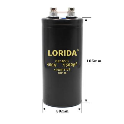 China Communication/Electronics/UPS factory price samwha aluminum electrolytic capacitors LORIDA 1500UF 450V 50*105 double electrolytic capacitors for sale