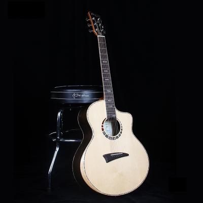 China ABENI FIR Solid Fragment Acoustic Guitar, 41 inch Solid Wood Acoustic Guitar, for sale