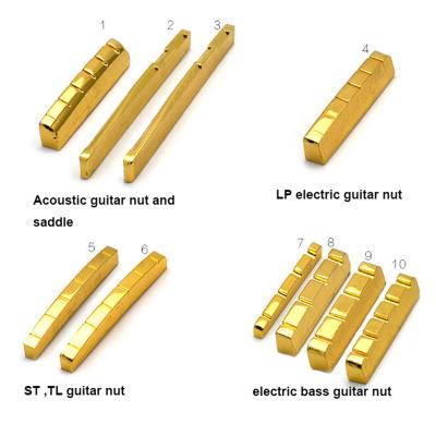 China GUITAR acoustic guitar nut and brass saddle yellow, electric guitar nut, electric bass nut for sale