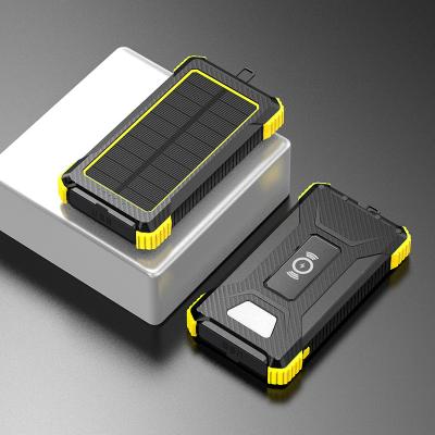 China Outdoor Home Office Travel Portable Solar Power Bank 10000mAh Dual USB Solar Power Bank Fast Charger For All Mobile Phones for sale