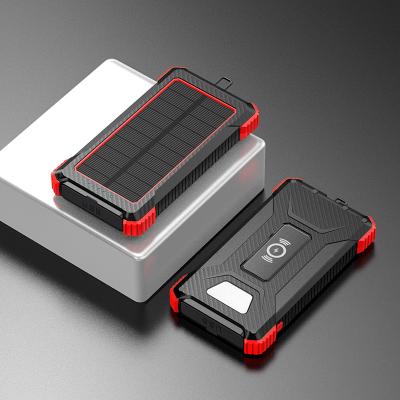 China Custom Logo Solar Power Bank 2 USB Solar Charger Office Home External Portable Mobile Phone Power Bank Bank For Smart Phone for sale