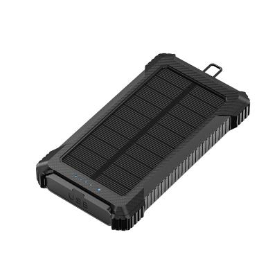 China Portable USB 5V 1A/2A 2 LED Home Office Solar Power Bank Outdoor Solar Charger Light Flashlights 10000mAh For Mobile Phone for sale