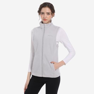 China Anti-Static Women's Fleece Vest Stocks Light Outer Sleeve-ness Soft-SHELL Jacket Stand-Collar Coats Women's Elastic Vest for sale