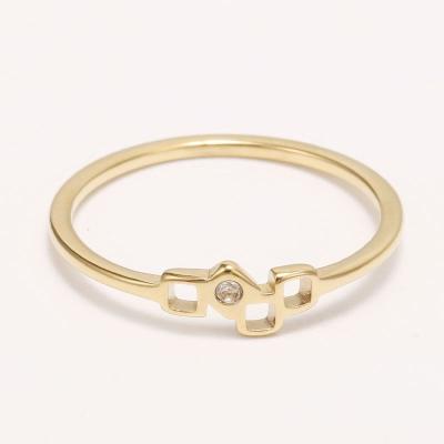 China CLASSIC High Quality Unique Design Zircon Ladies Cheap Stainless Steel Gold Plated Stainless Steel Rings for sale