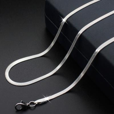 China Custom OEM 4mm 6mm Snake Blade Chain Jewelry Mens Womens Wholesale Chains Custom Stainless Steel Necklace for sale