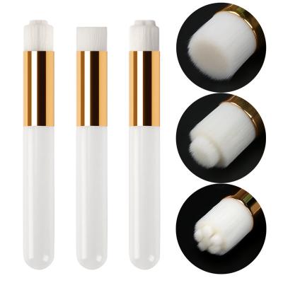 China Flat Brush Factory Supply Eyelash Brushes White Cleaning Brush For Eyelash Extension for sale