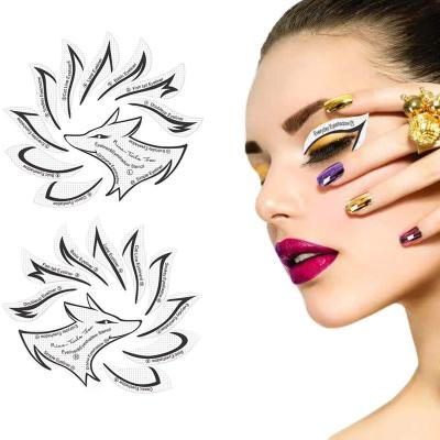 China Nonwoven Material Quick Makeup Stencils Eyeliner Eyebrows Eyeshadow A Makeup Tool With A Variety Of Shapes for sale