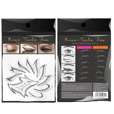 China Nonwoven Materials 12 Style Eyeshadow Stencil Eyebrow Stencil Kit Eyebrow Stencil Set Amazon Nonwoven Material Eyeliner Stencil Template for sale