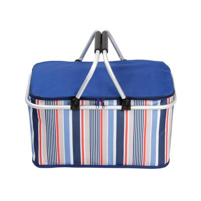 China 32L Travelling Outside Lunch Insulated Cooler Bags Foldable With Aluminum Frame for sale