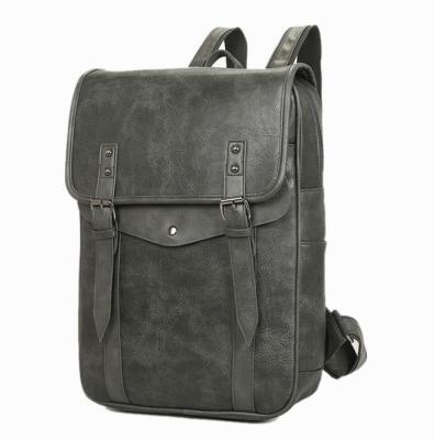 China Multi Pocket Business Leather Backpack , Mens Leather Backpack With Durable Anti Oxidation Metals for sale