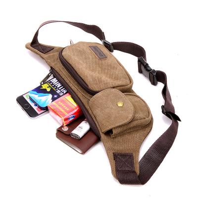 China 0.17 Kg Climbing Tactical Men Running Waist Pack With Casual Retro Canvas for sale