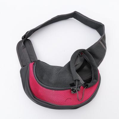 China Single Shoulder Pet Carrier Bag Elastic Buckle Inside For Outdoor Travel 0.4 Kg for sale