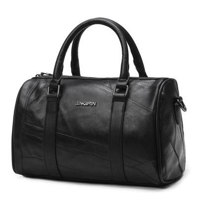 China Hombro negro de los bolsos de las señoras de la moda del cuero auténtico con la correa de hombro ajustable en venta