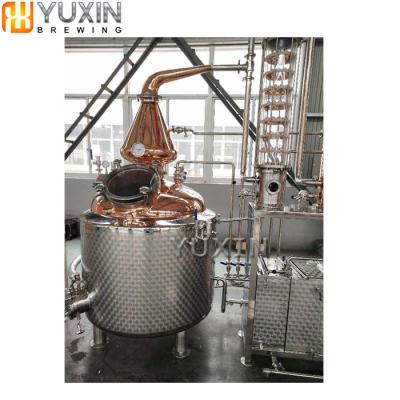 China Hotels Spirits Distilling Used Copper Still Pot Vodka Distillery Equipment For Sale for sale