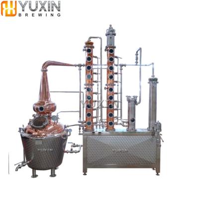 China Hotels Copper Alcohol Distillation Whiskey Distillers Distillery Distillation Equipment for sale