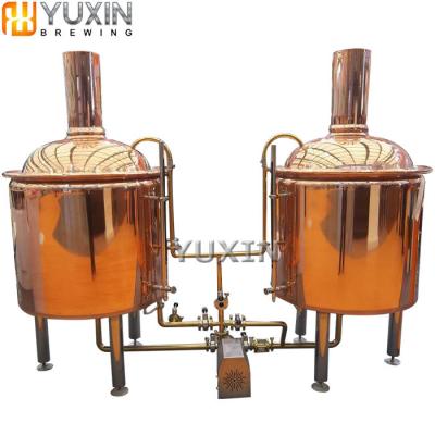 China food & Beverage factory commercial small red copper tank used beer brewery equipment for sale for sale