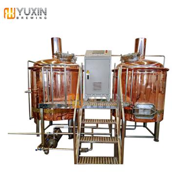 China Bar / restaurant / industrial brewery 2 vessels bar / factory brewery / brewery used 500L copper brew kettle for sale