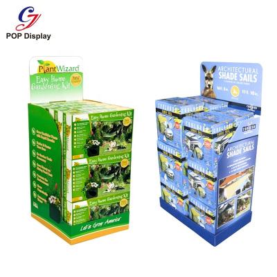 China Walmart Chain Store Eco-Friendly Full Half Pallet Quarter Display Corrugated Floor Stand For Light Bulb Promotion Advertising for sale