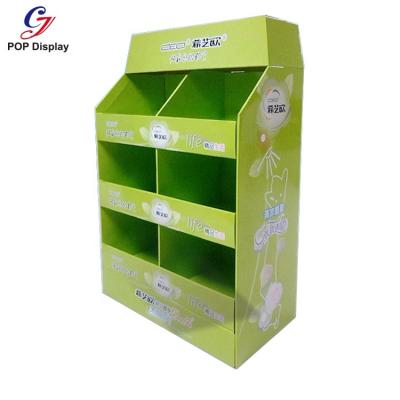 China Customized Wholesale Double-Sided Assembly Mall Paper Display Stand Supermarket Cardboard Rack Promotion Shelf For Shower Gel Bath for sale