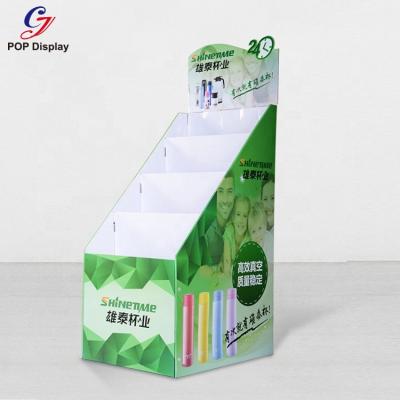 China Custom Retail Printed Dismountable Pop Up Cardboard Display Stand Packaging Paper Box With Display For Bottle Drinks for sale