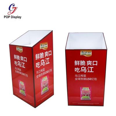 China Customer Design Logo Printing Recycled Cardboard Dump Bin Presentation Box POP Paper Table Eco-friendly Advertising Display Corrugated for sale