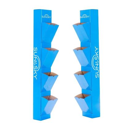 China Recyclable Wing Display Retail Sidekick Display Customer Style Modern Cardboard Power Size Recyclable Material Hanging Products On The Wall for sale