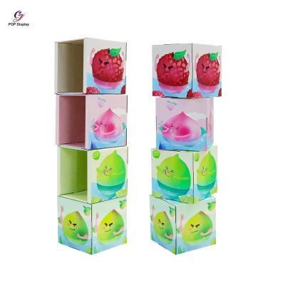 China Recycled Materials Professional Customized Cute Cartoon Pattern Printed Sample Display Cardboard Cardboard Display Box Can Be Stacked For Bread for sale