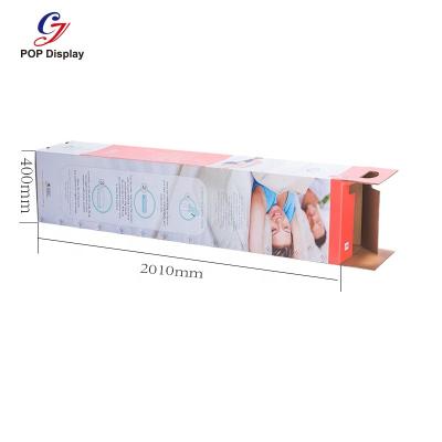 China Recycled Materials Custom Printing Large Long Cardboard Packaging Boxes Large Paper Corrugated Cardboard Shipping Box For Rolled Up Bedding Mattress for sale