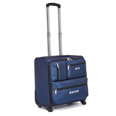 China Polyester Suitcases Hand Carry Traveling Luggage Trolley Luggage with 4 Wheels for sale