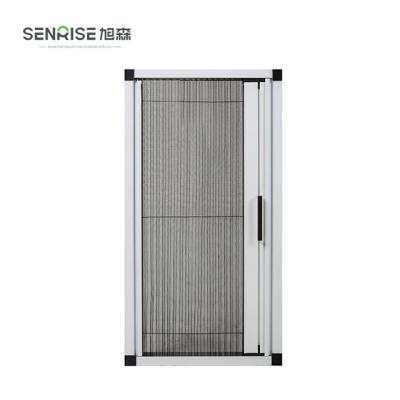 China Folding Elastic Window Mesh Plisse Insect Screen Door Screen PP Mesh Material Pleated Insect Fly for sale