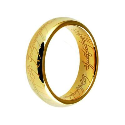 China CLASSIC High quality 18k yellow gold plated tungsten carbide lord of the ring mens tungsten ring 8mm 6mm for sale